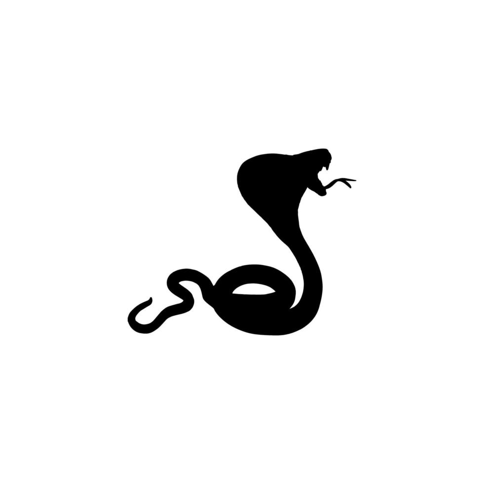 icône cobra. symbole d'arrière-plan d'affiche scientifique de reptiles de style simple. élément de conception de logo de marque cobra. impression de t-shirts cobra. vecteur pour autocollant.