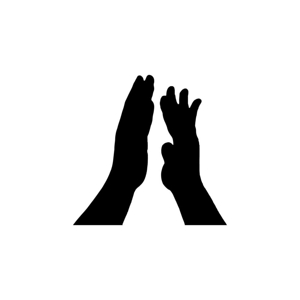 applaudir l'icône des mains. symbole de fond d'affiche de félicitations de style simple. élément de conception de logo de marque applaudissant les mains. impression de t-shirts en applaudissant. vecteur pour autocollant.