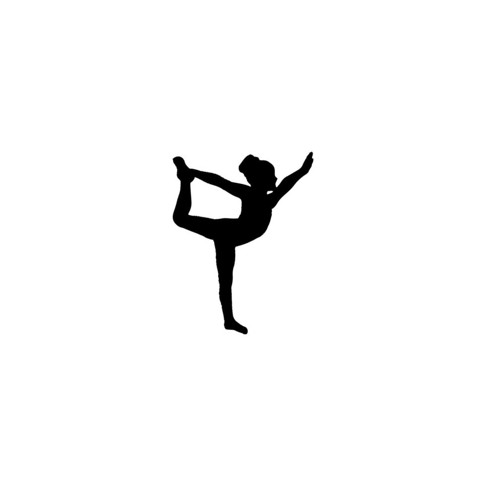 icône de gymnaste enfant. symbole de fond d'affiche de grande vente de cours de formation de gymnastique pour enfants de style simple. élément de conception de logo de marque kid gymnast. impression de t-shirt de gymnaste pour enfants. vecteur pour autocollant.