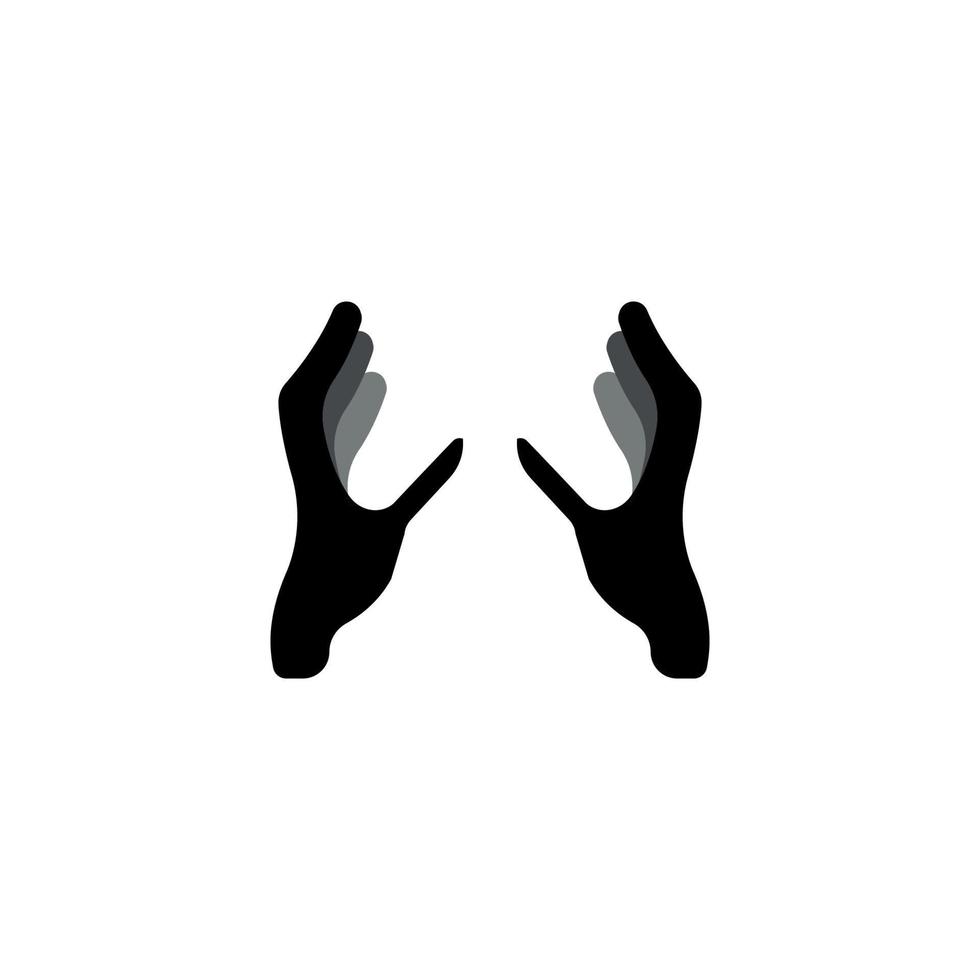 icône des mains de bouddha. symbole de fond d'affiche de vacances de religion de bouddha de style simple. élément de conception de logo de marque. impression de t-shirt mains de bouddha. vecteur pour autocollant.