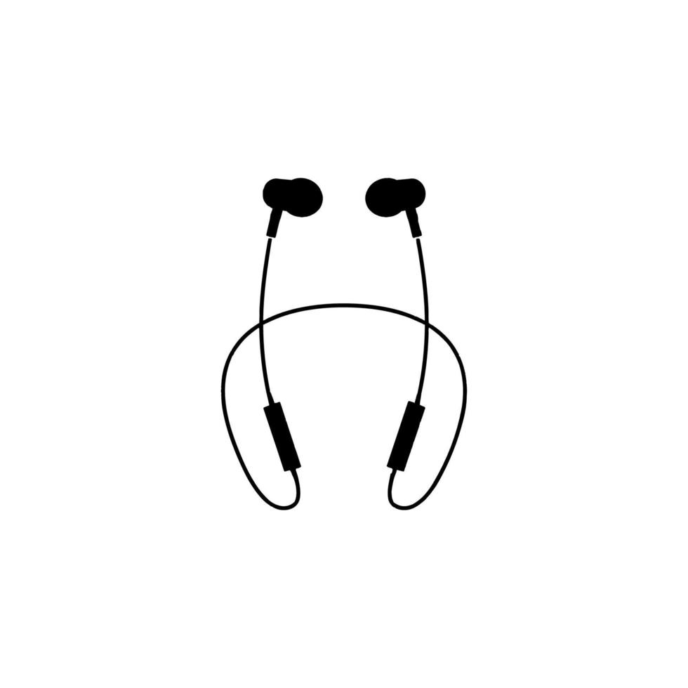 icône de l'écouteur. symbole de fond d'affiche de festival de musique de style simple. élément de conception de logo de marque d'écouteurs. impression de t-shirt pour écouteurs. vecteur pour autocollant.