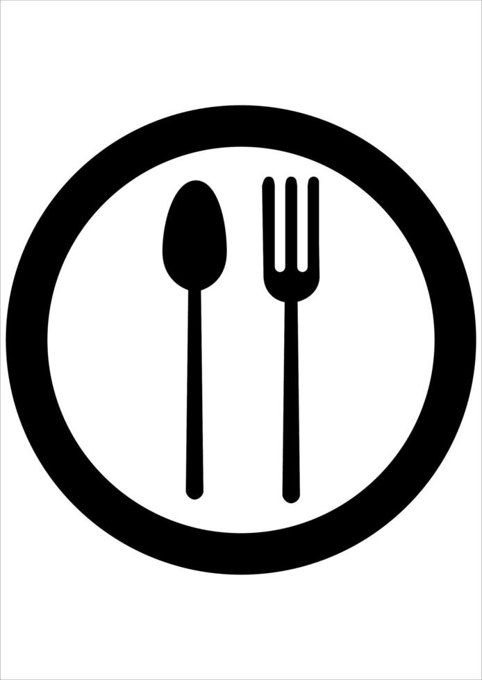 illustration vectorielle cuillère et fourchette. adapté à la promotion de l'industrie alimentaire vecteur