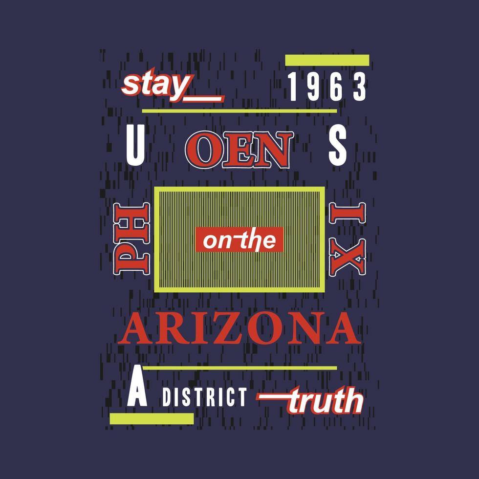 phoenix arizona texte cadre graphique typographie vecteur impression