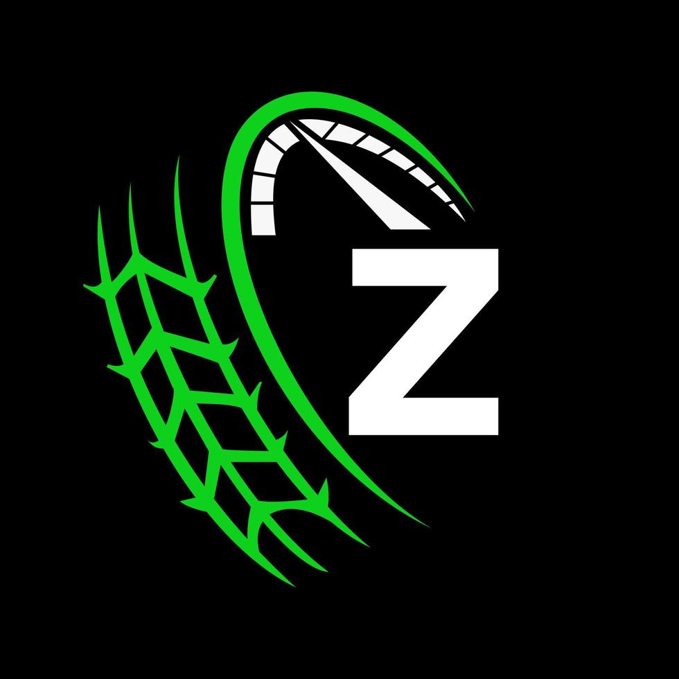 logo automobile de voiture sur le concept de vitesse de la lettre z. modèle de voiture de sport pour service de voiture vecteur