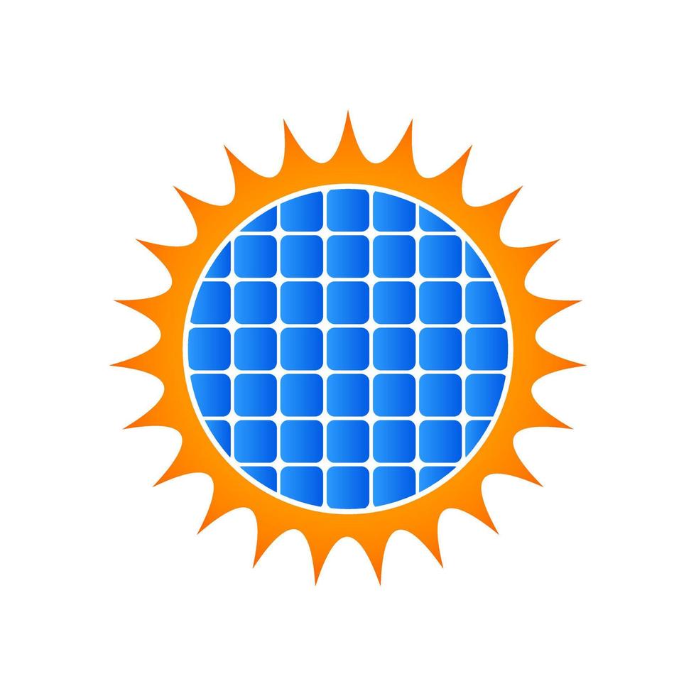 logo solaire moderne vecteur