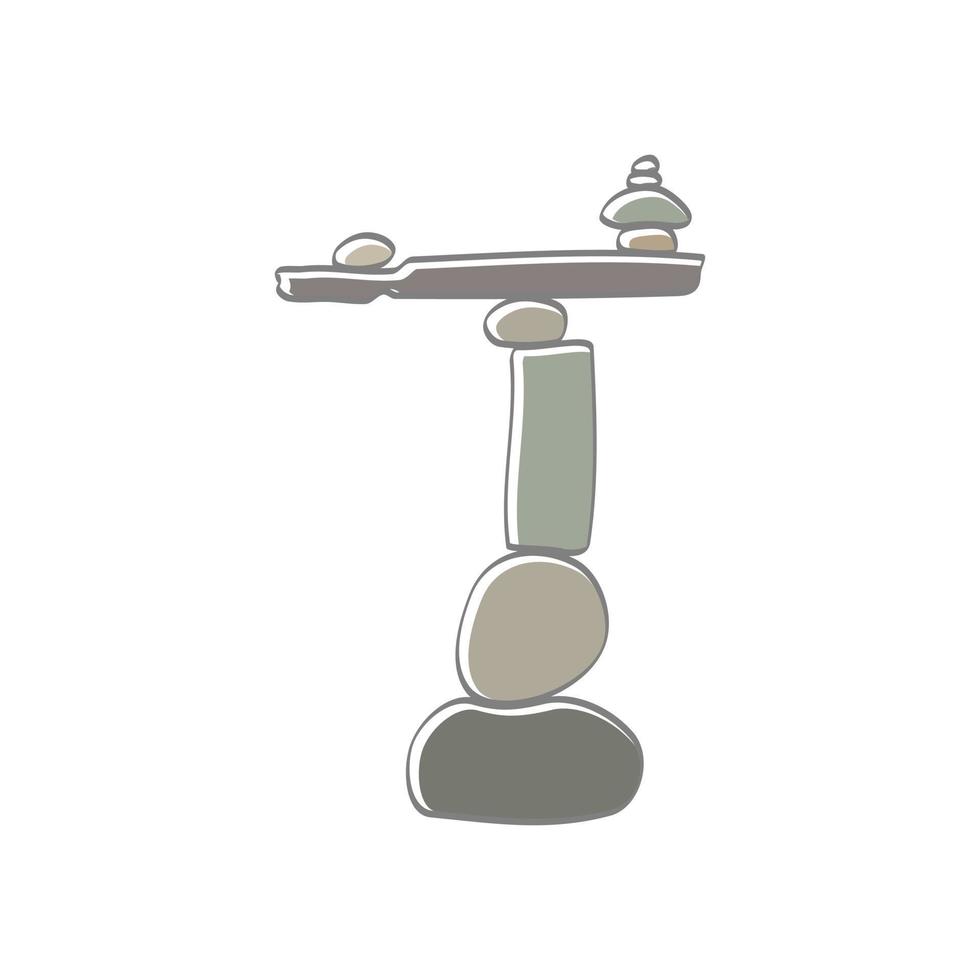 logo de l'équilibre des roches vecteur