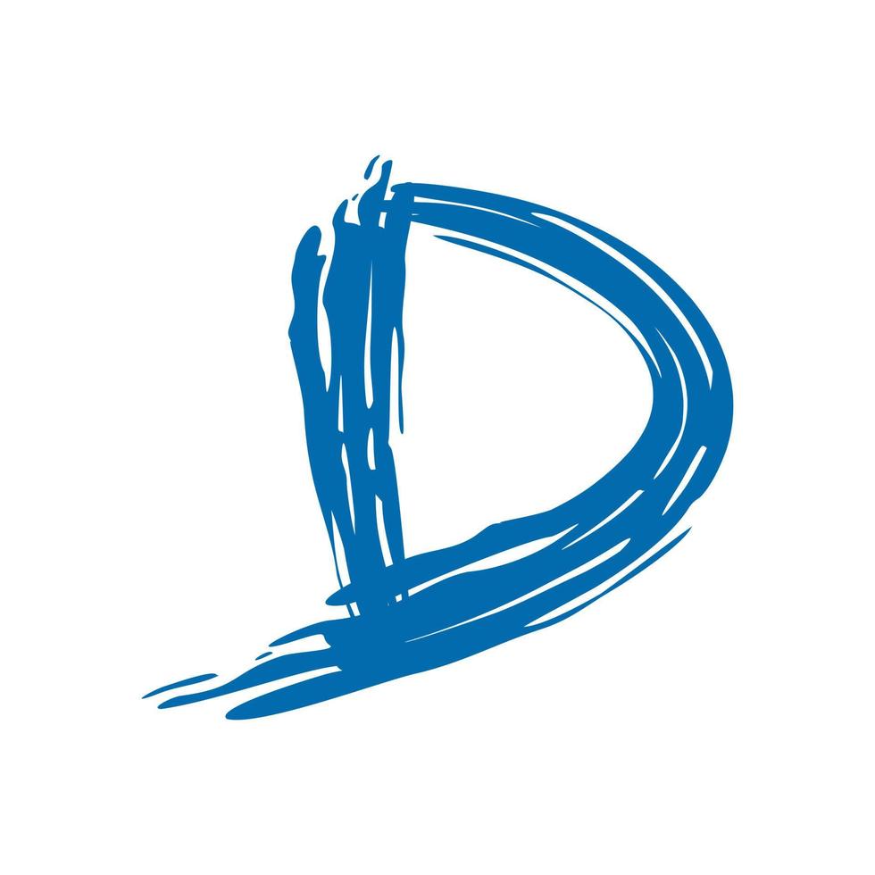 logo initial d splash water vecteur