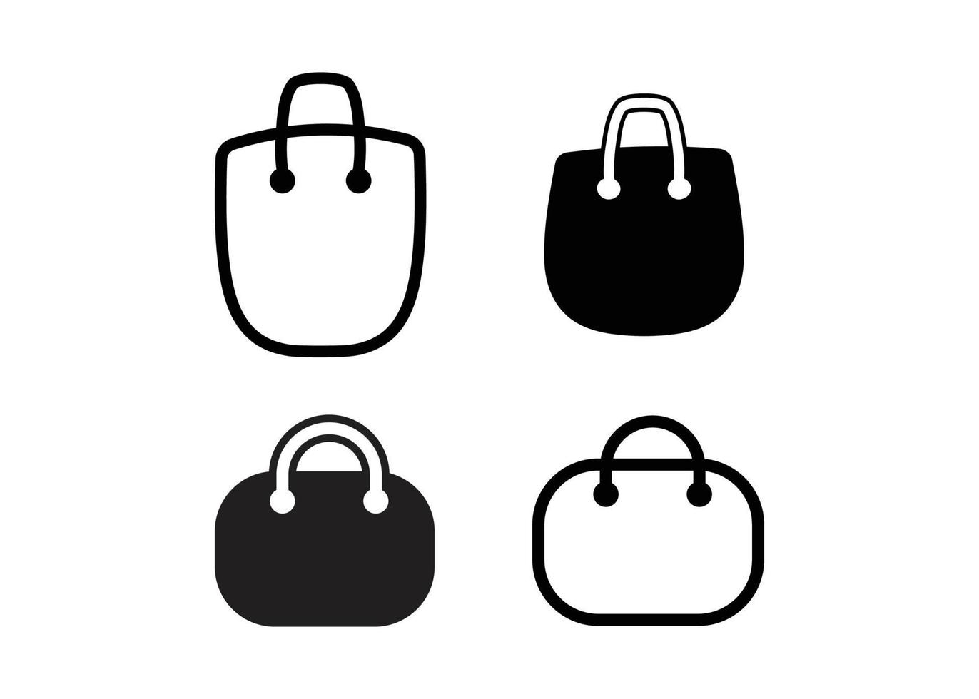 modèle de conception d'icône de sac à provisions isolé vecteur