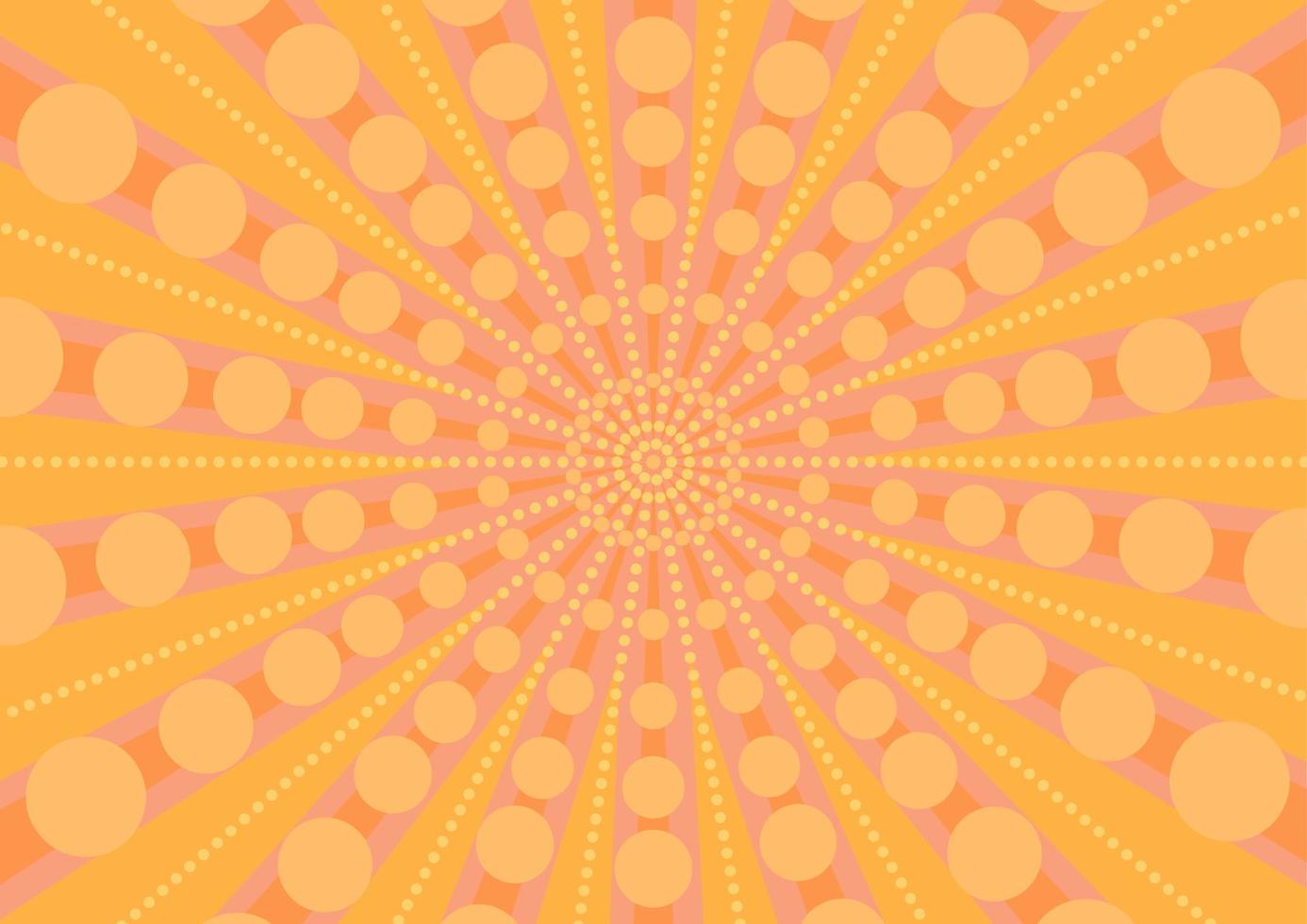 abstrait orange avec des lignes dynamiques et des points de demi-teintes. illusion d'optique. vecteur