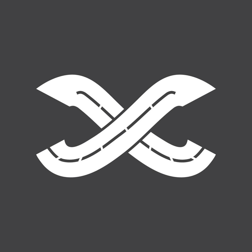 modèle de vecteur de logo route noire