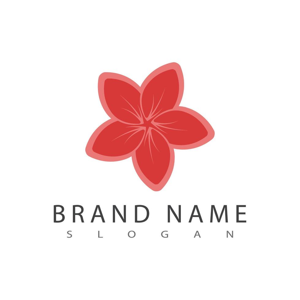 beauté plumeria icône fleurs design illustration symbole vecteur