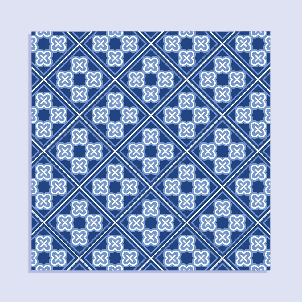 motif islamique bleu arabe sans couture vecteur