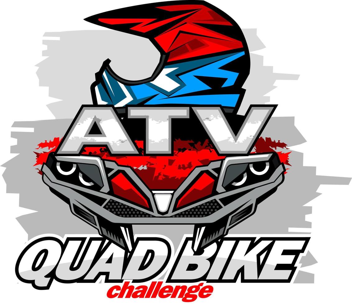 logo du défi vtt quad vecteur