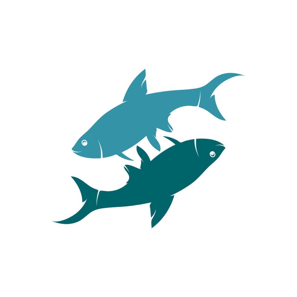 modèle d'icône de logo de poisson créatif vecteur