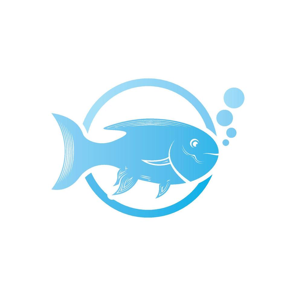 modèle d'icône de logo de poisson créatif vecteur