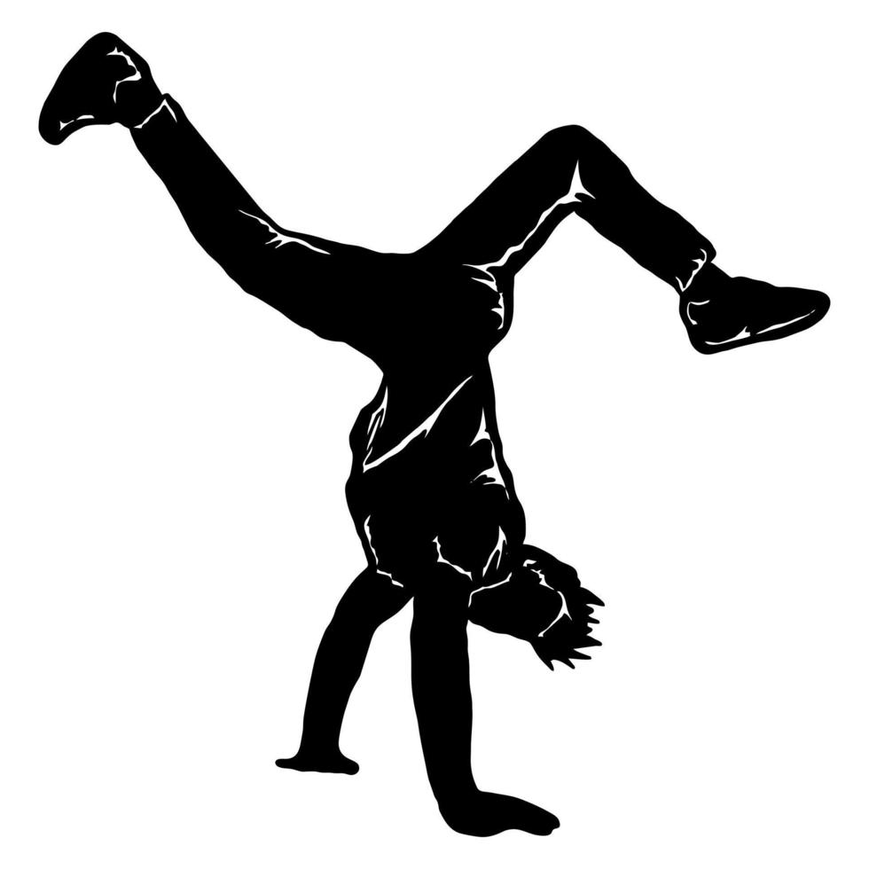 logo icône break dance vecteur