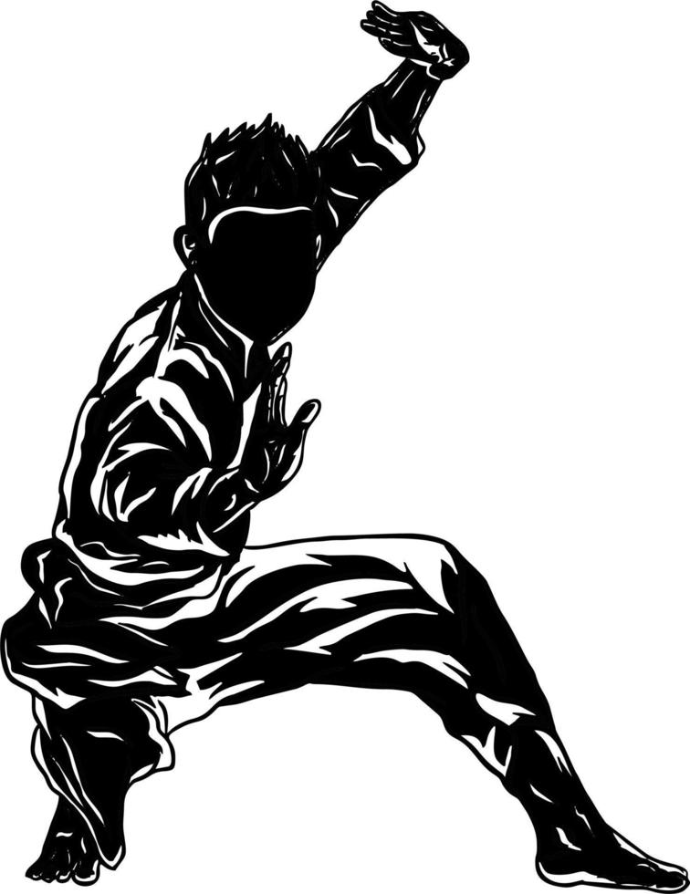 pencak silat illustration artline vecteur