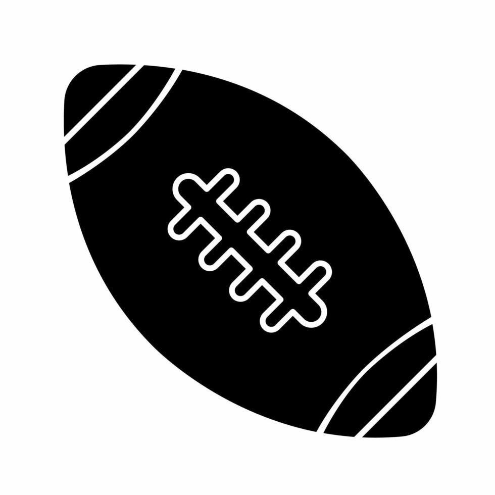modèle d'illustration d'icône de ballon de rugby. vecteur de stock.
