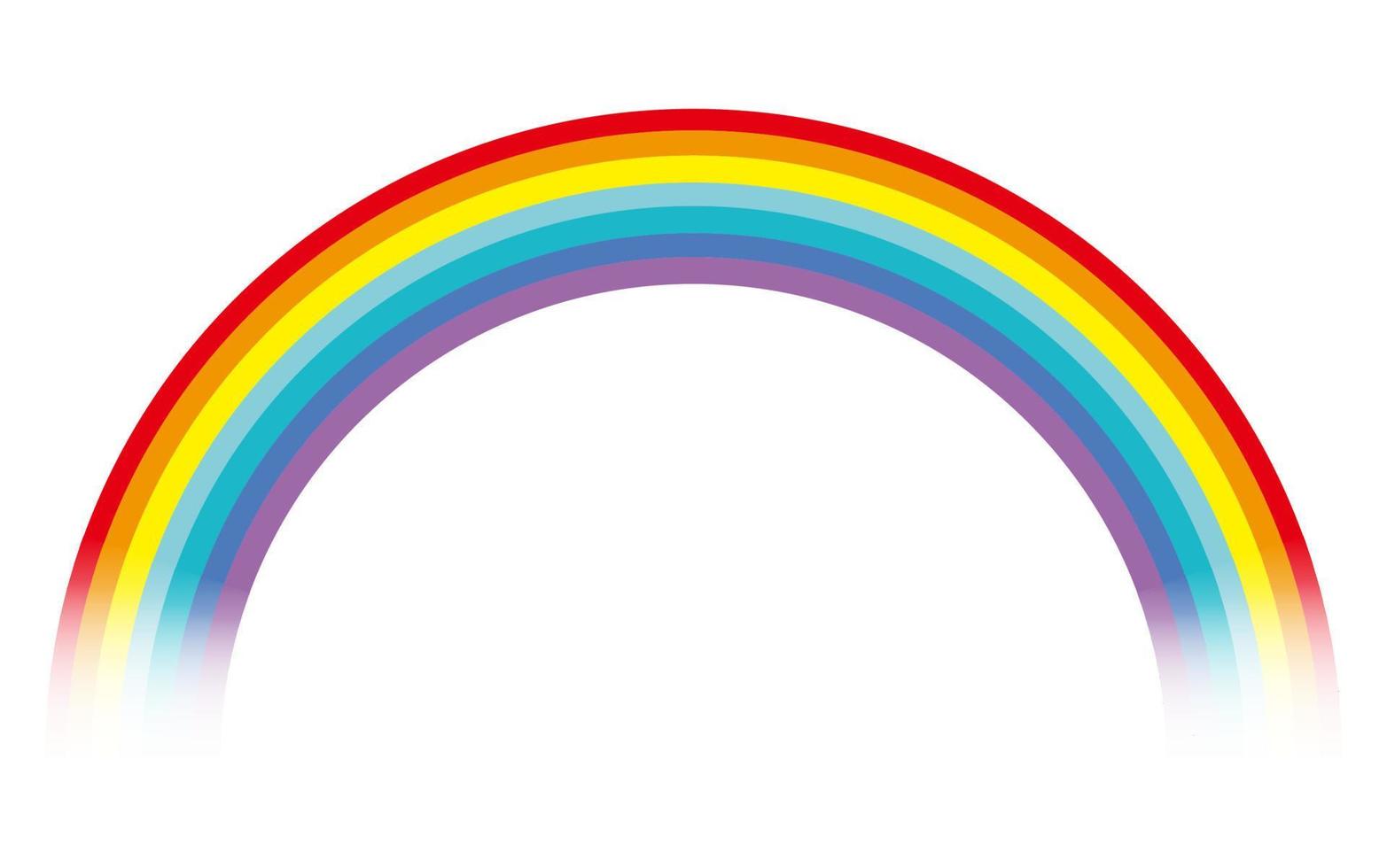 illustration de vecteur arc-en-ciel coloré isolé sur fond blanc.