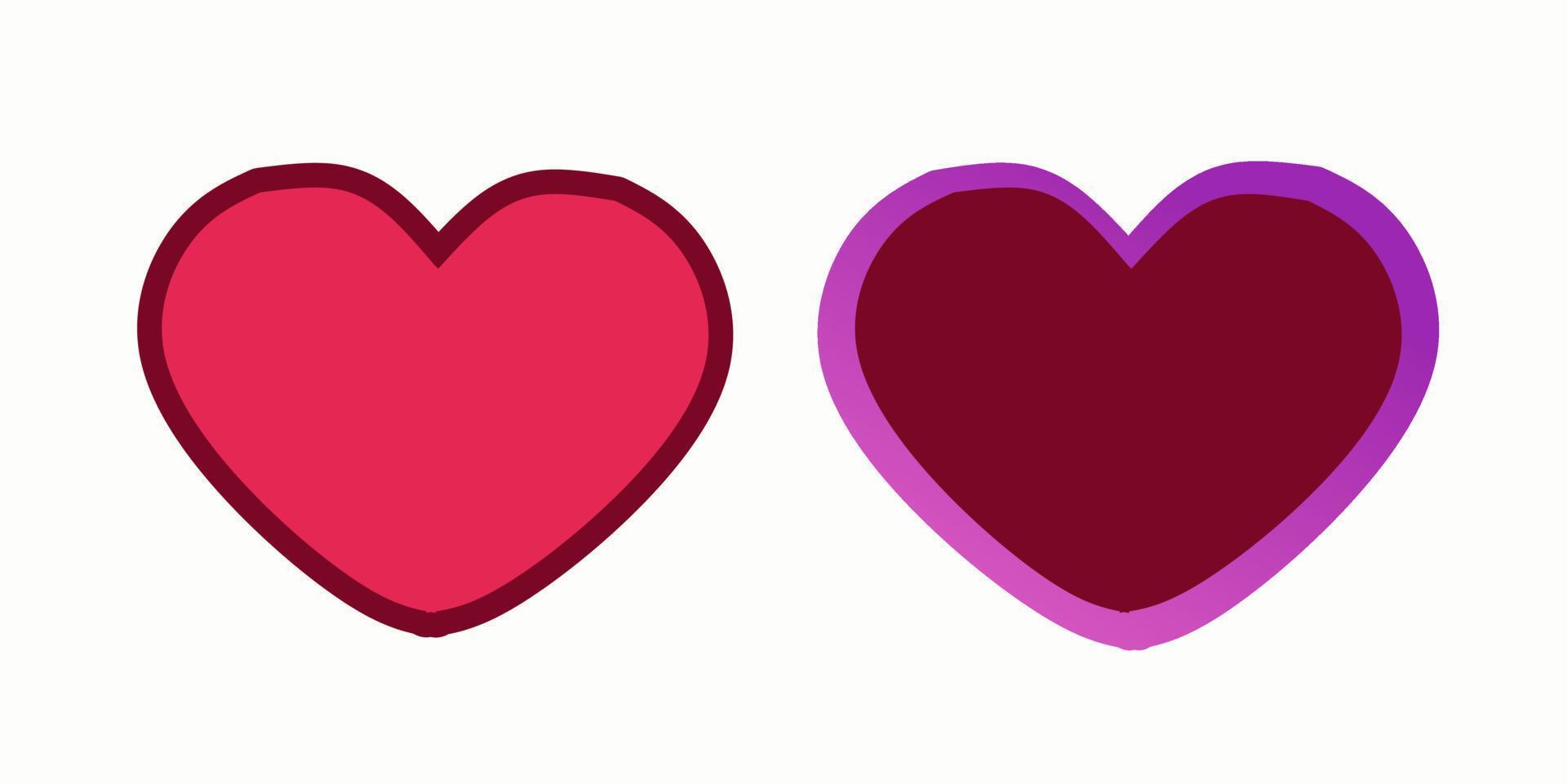 vecteur d'icône de coeur d'amour. symbole d'amour romantique de la saint-valentin. notion d'amour. élément de design pour la saint valentin.
