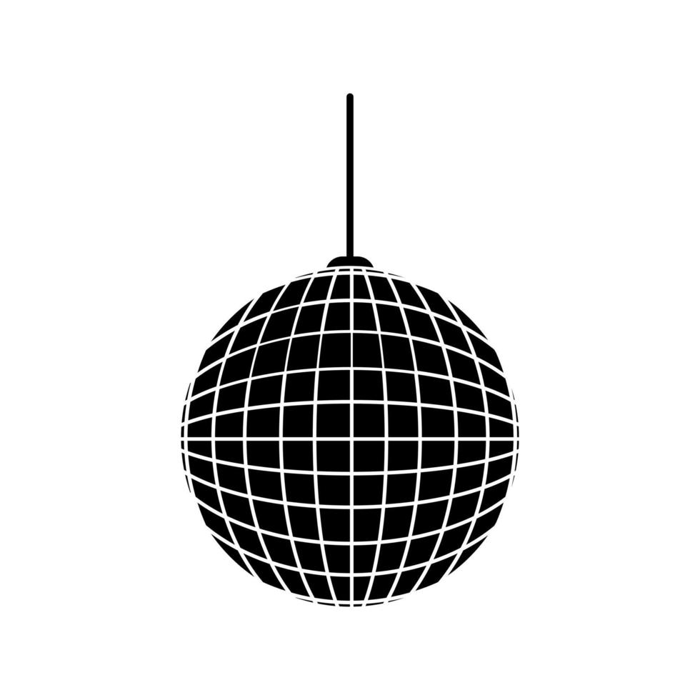 vecteur d'icône boule disco. signe d'illustration de danse. symbole ou logo du parti.