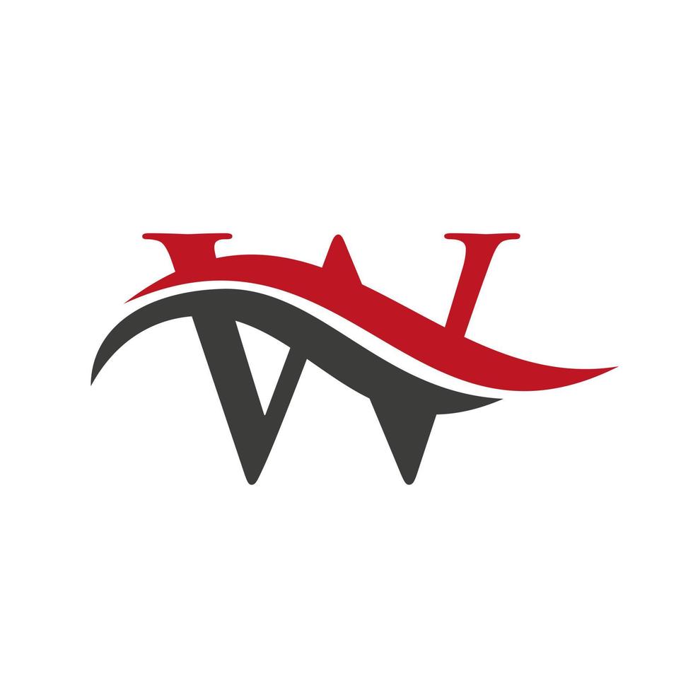 création d'icône logo lettre w vecteur