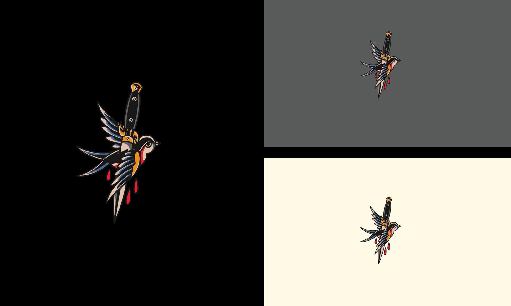 conception de mascotte illustration vectorielle oiseau volant vecteur