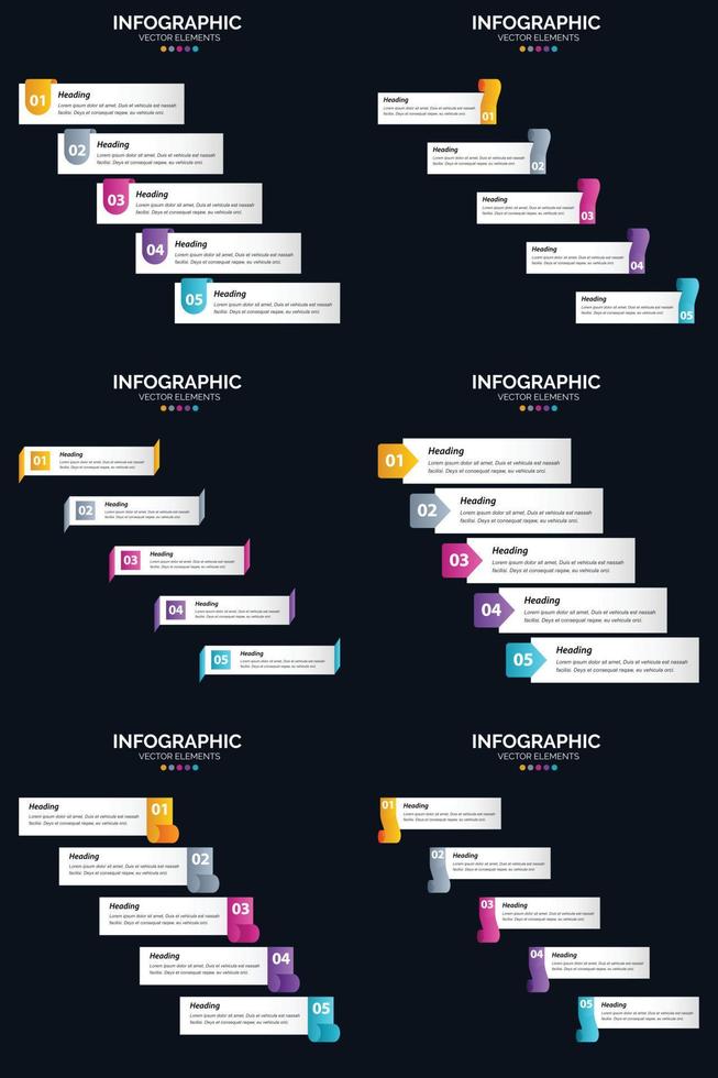 incluez des infographies vectorielles professionnelles dans votre présentation avec notre pack. vecteur