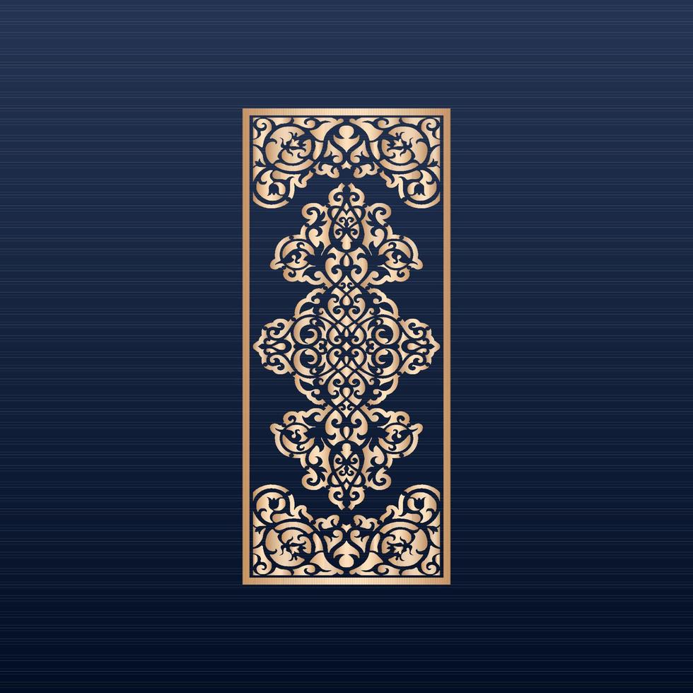 motifs avec fond blanc, vecteurs islamiques avec panneaux floraux pour la découpe laser cnc - modèle de motif décoratif découpé sans soudure - ensemble de panneaux découpés au laser, oriental vecteur