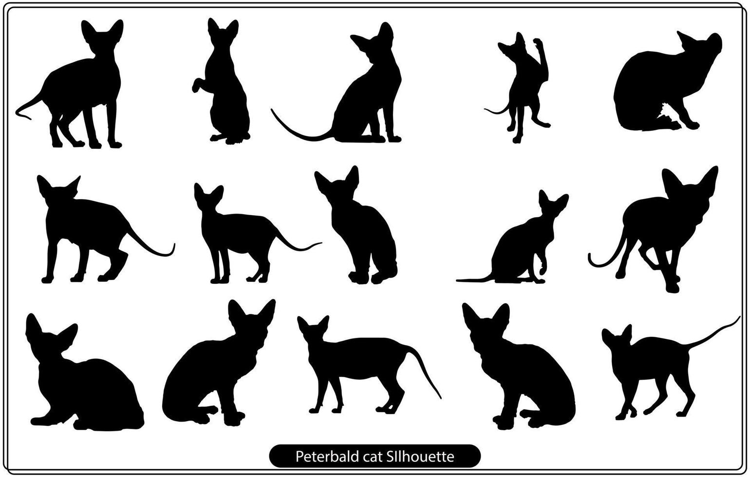 silhouette de chat peterbald gratuit vecteur