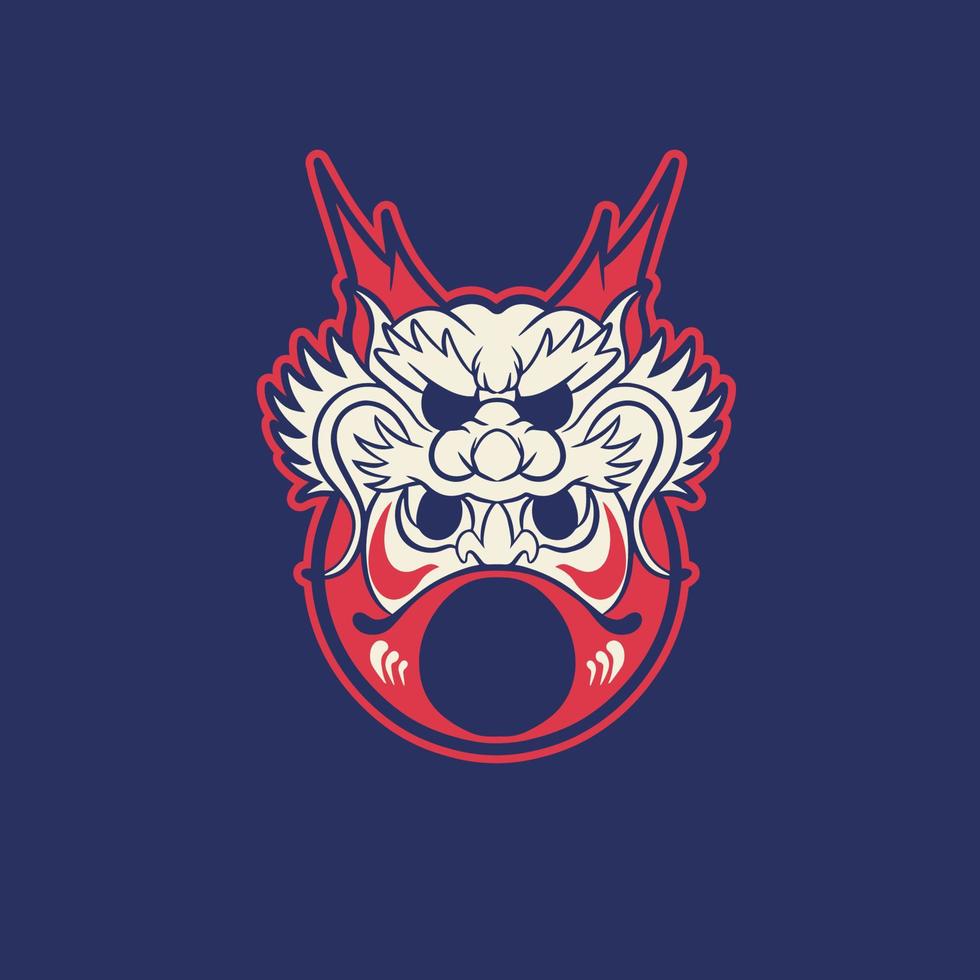 symbole du japon poupée daruma illustration vectorielle vecteur