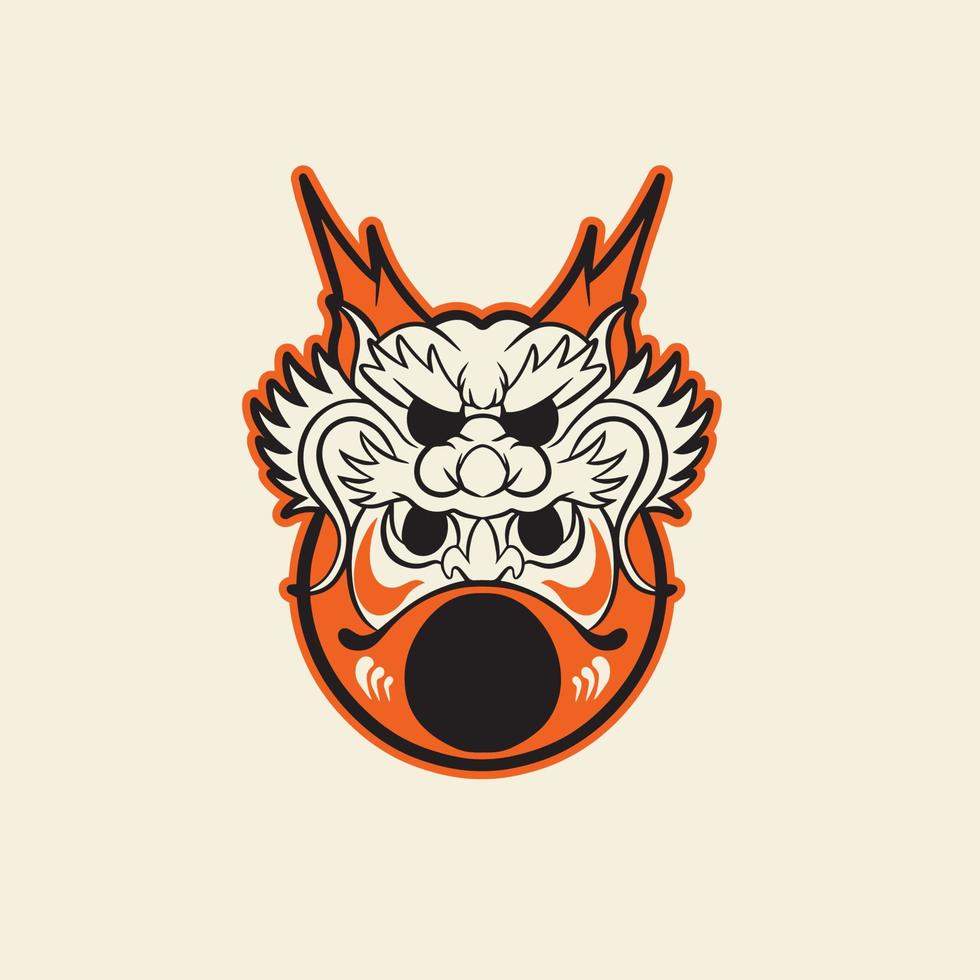 symbole du japon poupée daruma illustration vectorielle vecteur