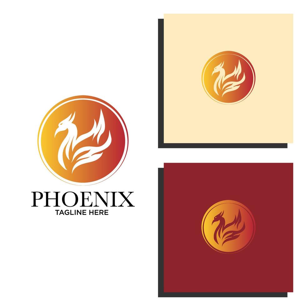 illustration vectorielle de modèle de logo phoenix flamboyant moderne vecteur