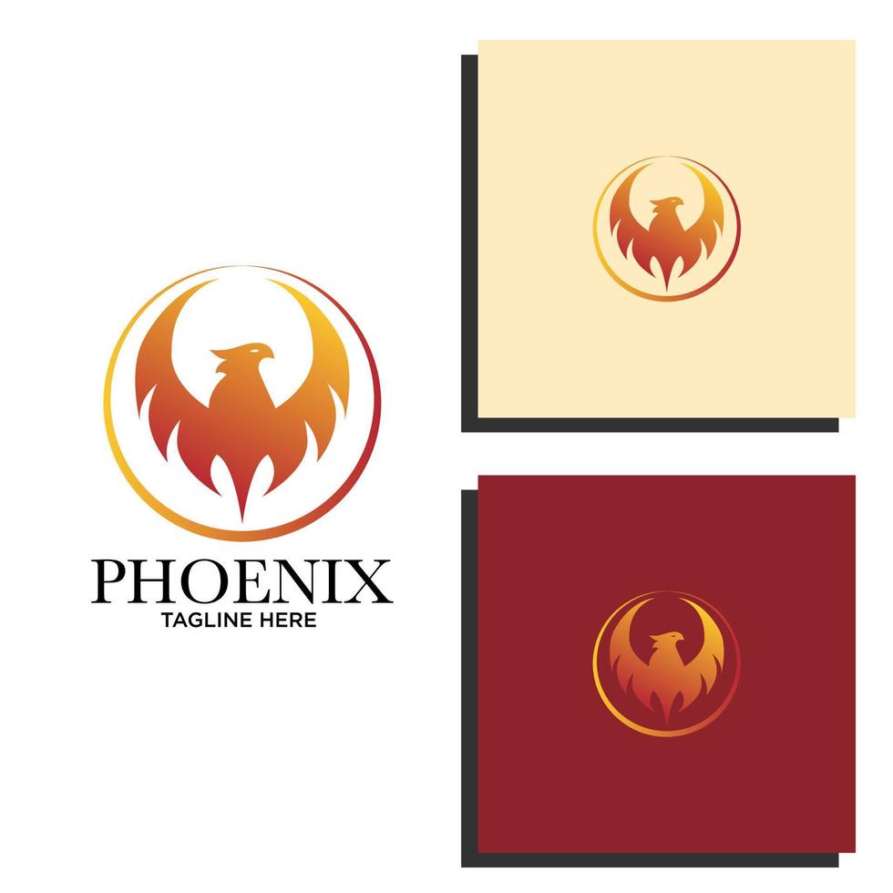 illustration vectorielle de modèle de logo phoenix flamboyant moderne vecteur