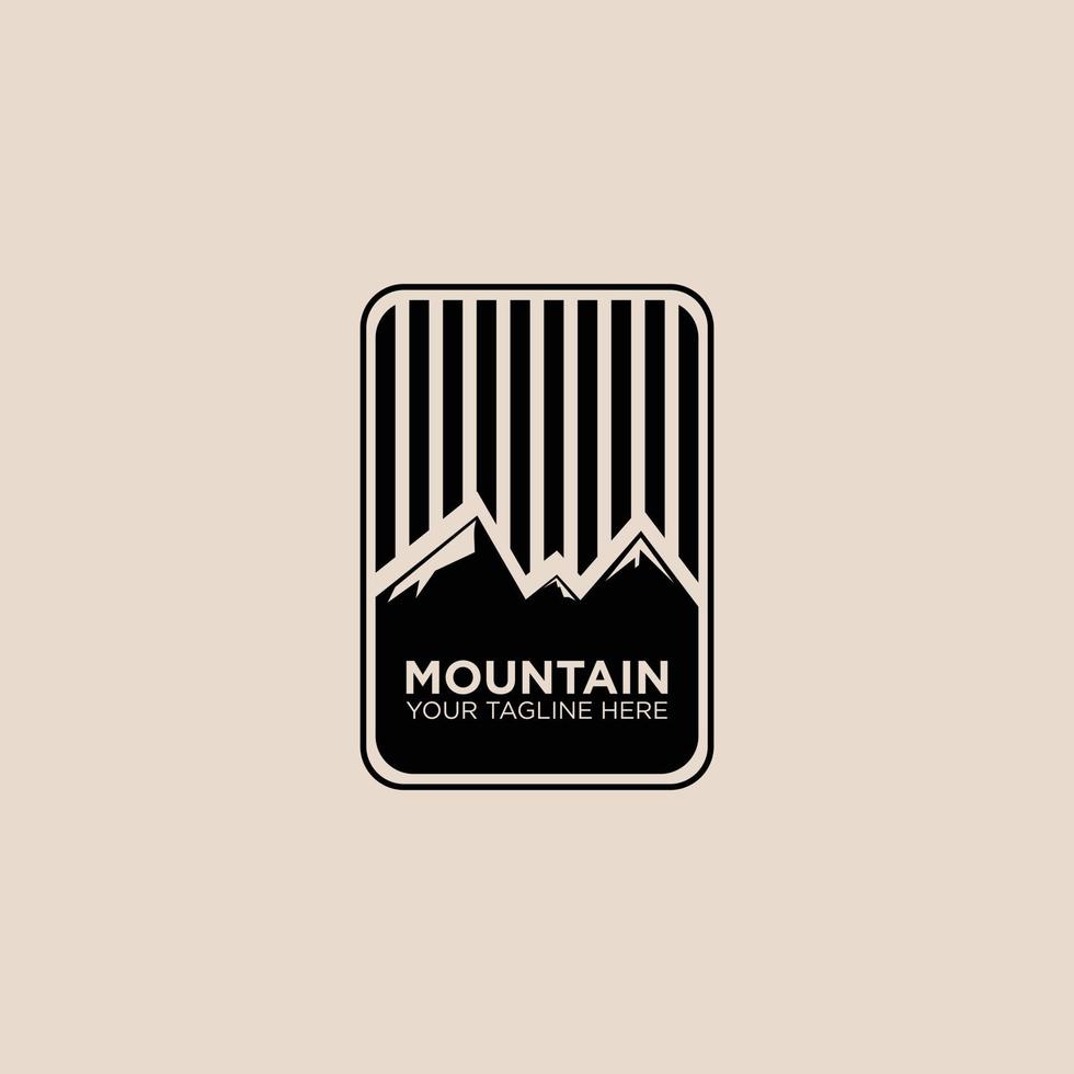 vecteur de logo vintage de montagne, inspiration de logo d'aventure