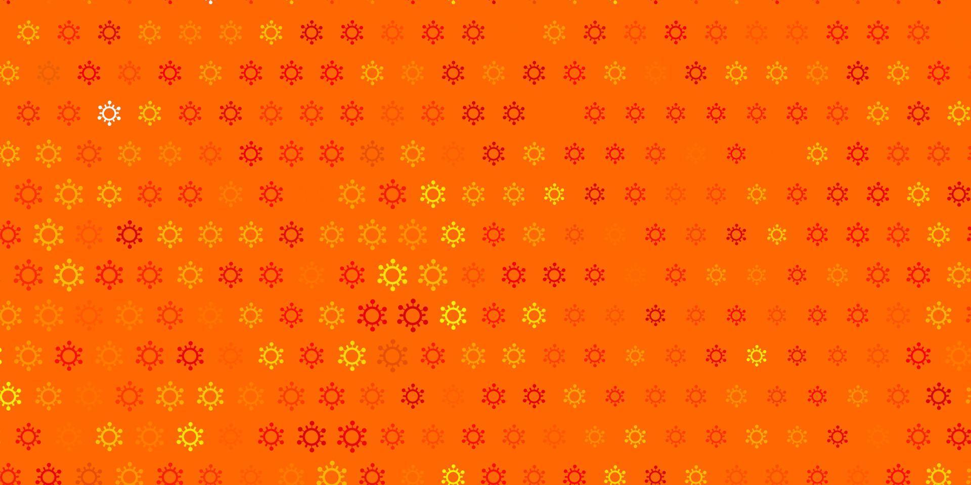 modèle vectoriel orange clair avec des signes de grippe.