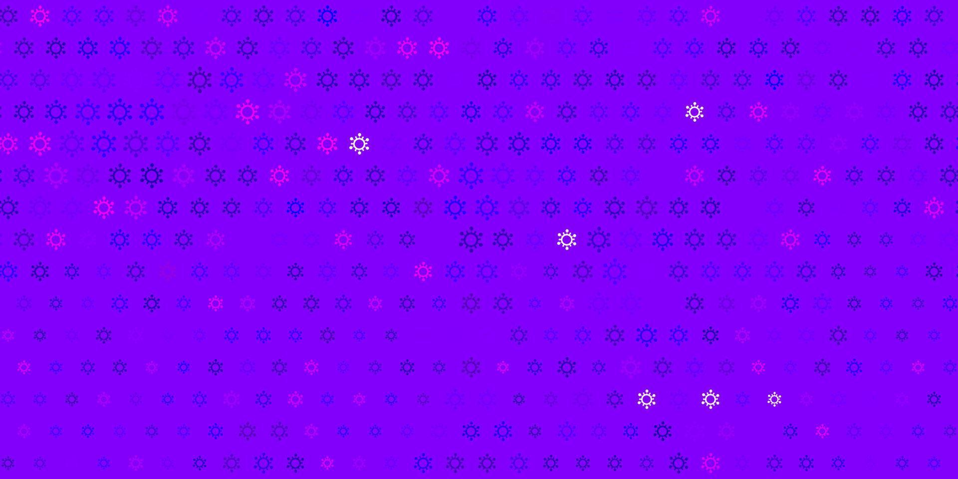 modèle vectoriel violet foncé avec des signes de grippe.