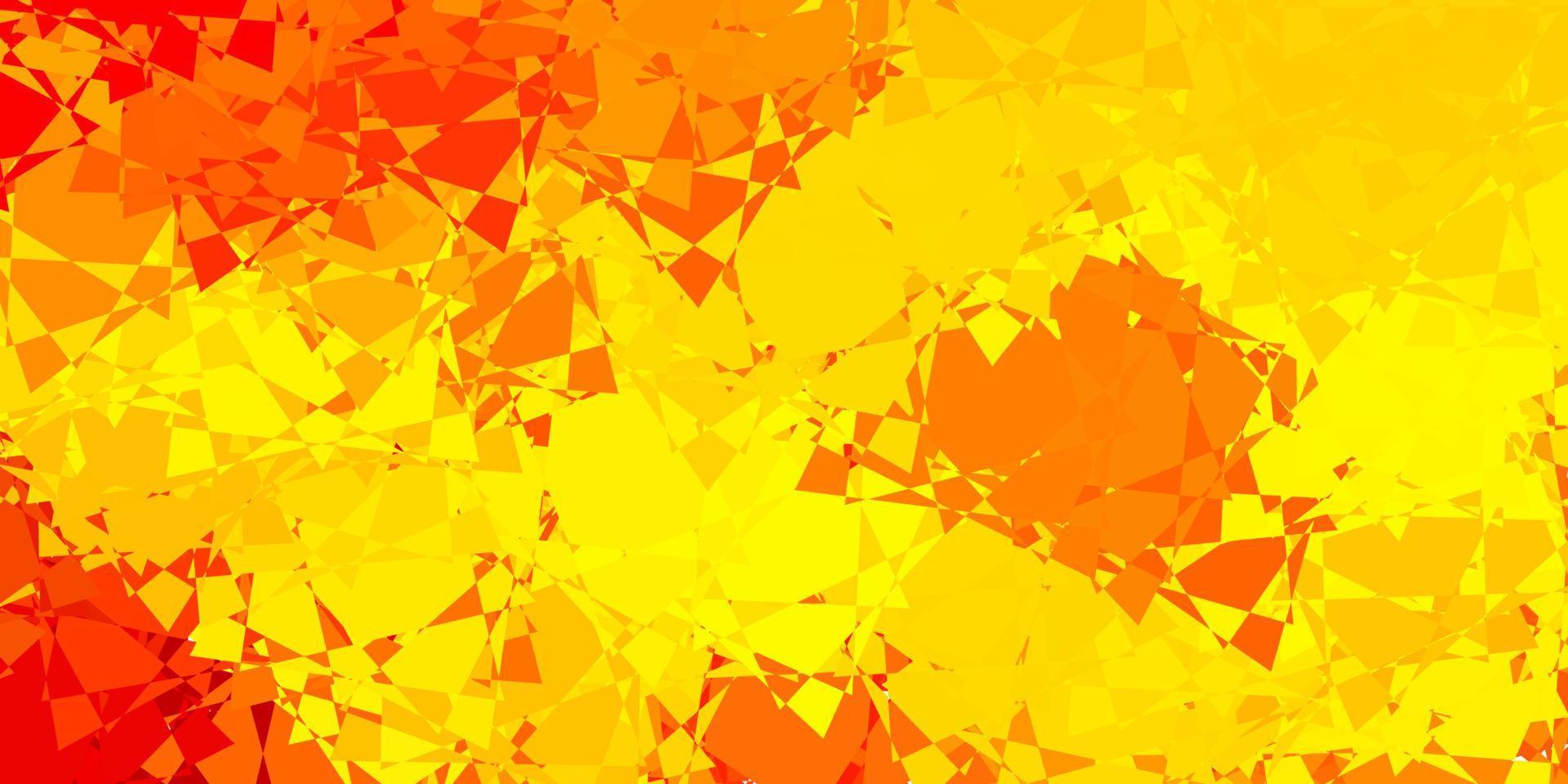 disposition vectorielle jaune clair avec des formes triangulaires. vecteur