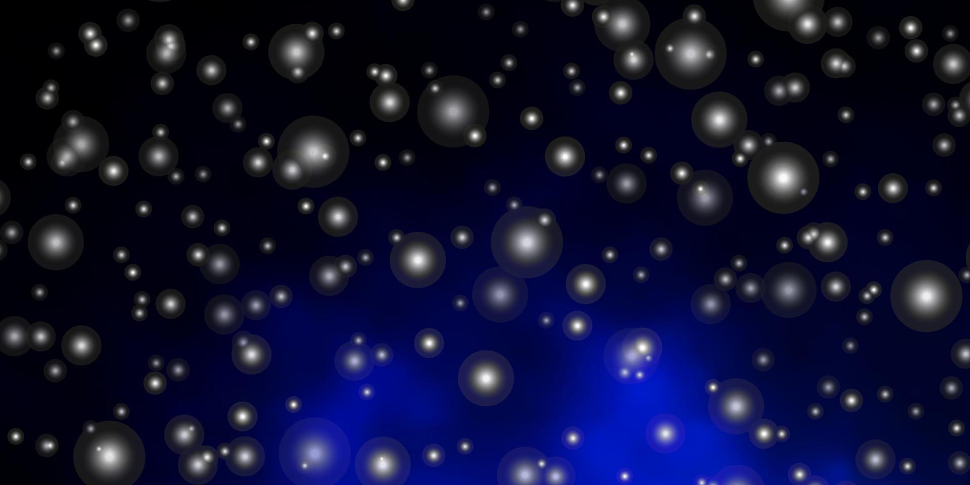 disposition de vecteur bleu foncé avec des étoiles brillantes.