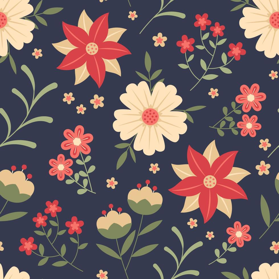 motif floral sans soudure vecteur