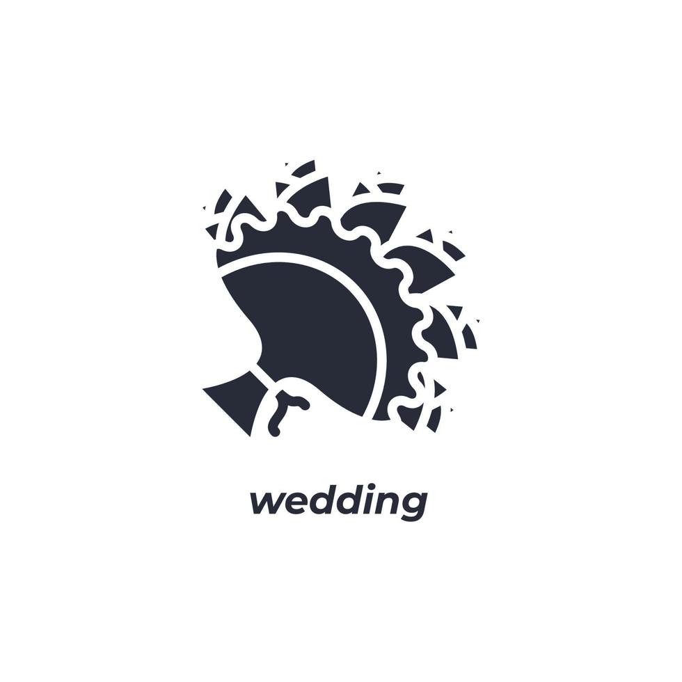 le symbole de mariage de signe de vecteur est isolé sur un fond blanc. couleur de l'icône modifiable.