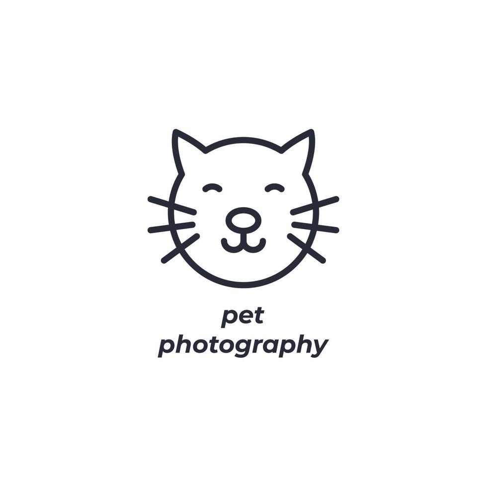 Le symbole de photographie d'animal de compagnie de signe de vecteur est isolé sur un fond blanc. couleur de l'icône modifiable.