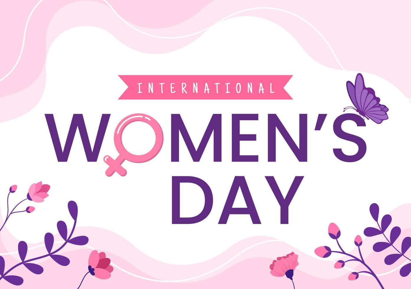 illustration de la journée internationale de la femme le 8 mars pour célébrer les réalisations des femmes dans des modèles de page de destination dessinés à la main vecteur