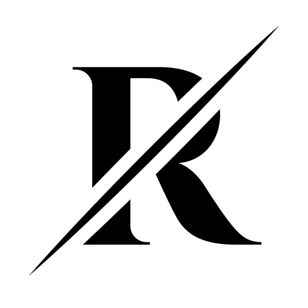 modèle de conception de logotype lettre monogramme r. création de logo de luxe, de beauté et de mode vecteur