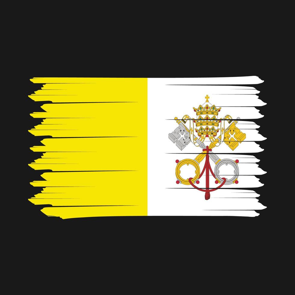 brosse drapeau vatican vecteur