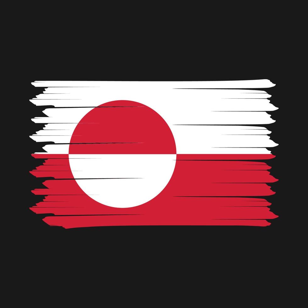 pinceau drapeau groenland vecteur