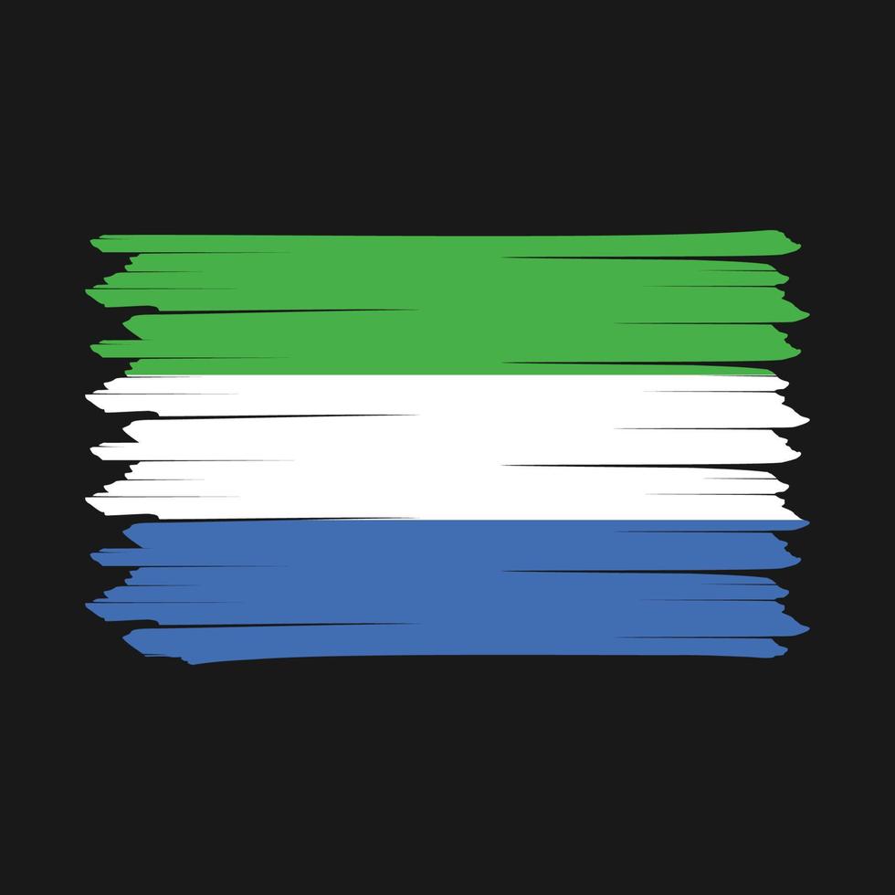 brosse drapeau sierra leone vecteur