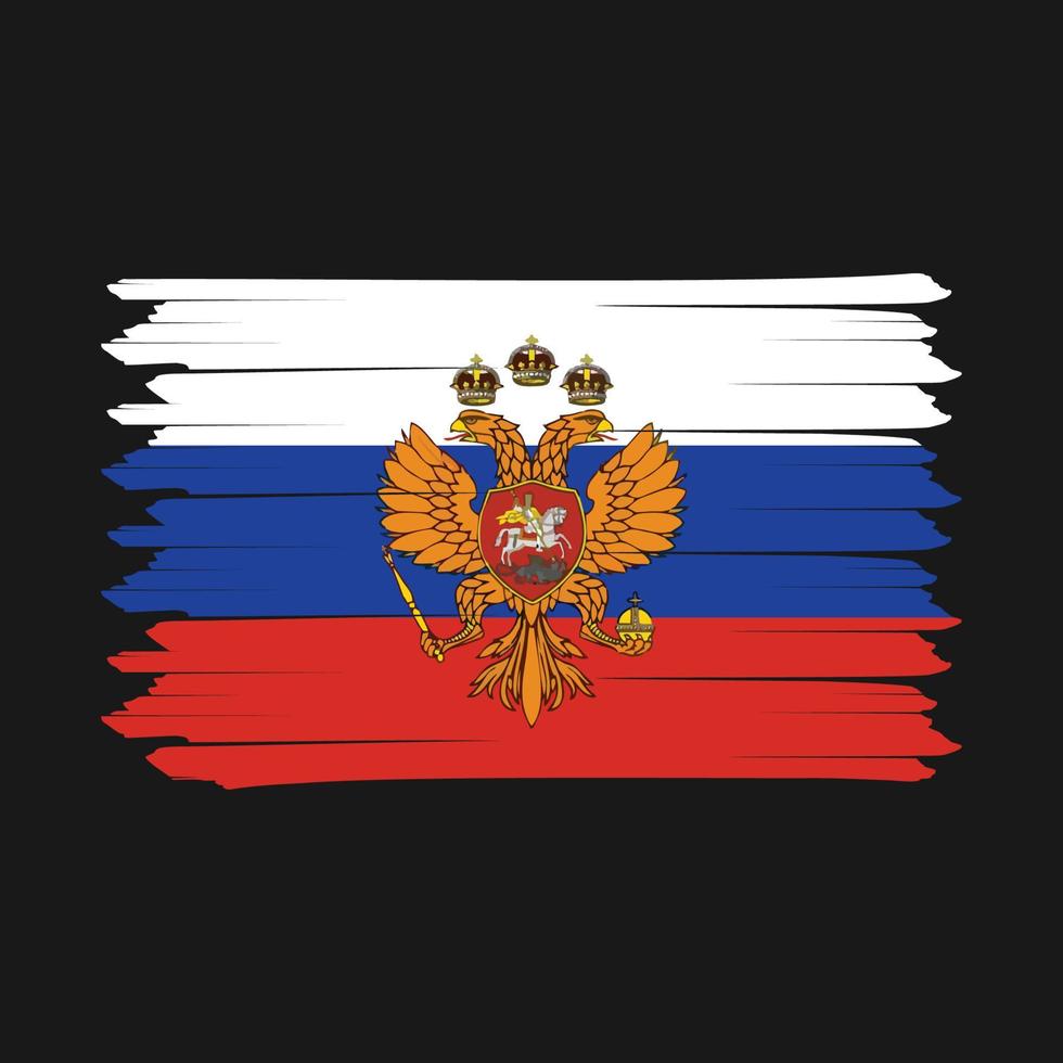 brosse drapeau russie vecteur