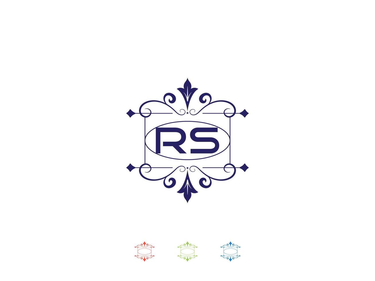 logo de luxe monogramme rs, conception unique de lettre de logo rs vecteur