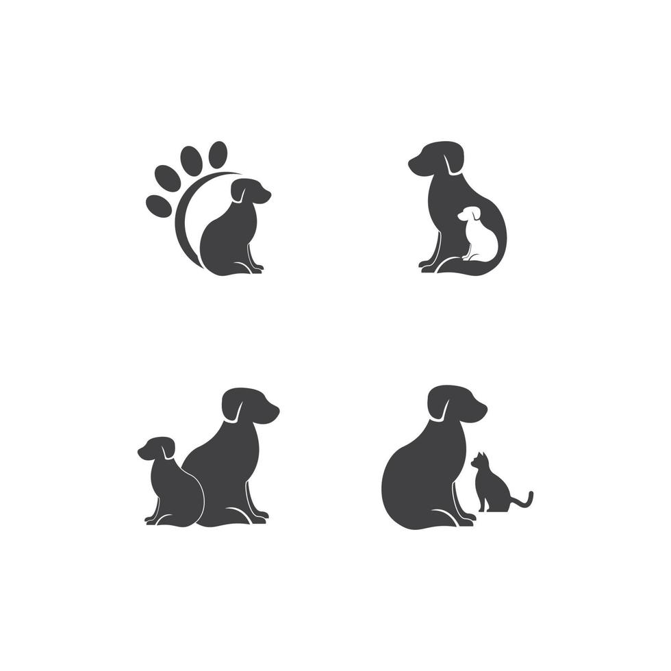 animalerie silhouette logo illustration vectorielle vecteur